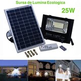 PROIECTOR 25W CU PANOU SOLAR SI TELECOMANDA